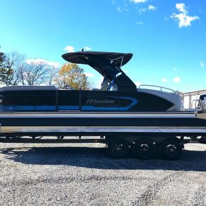 2021 Manitou Xplode 250, Evinrude 250 hp with 2021 Boatmate Trailer